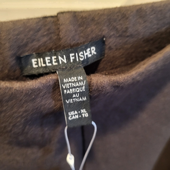 Eileen Fisher Gray Felted Wool Wide Leg Trouser Pants Side Zipper Size XLarge - Picture 6 of 7